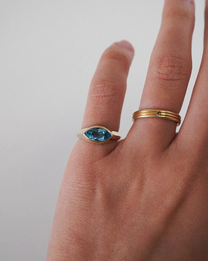 Celine Ring - Blue Topaz