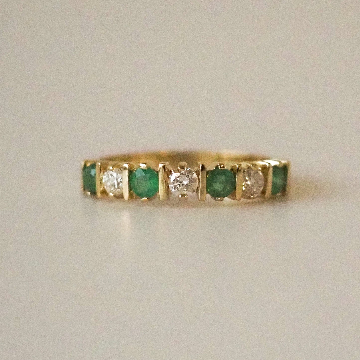 Arabelle Ring Diamonds and Emeralds