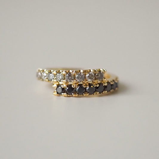 Zaida pinky Ring - Black, Salt & Pepper