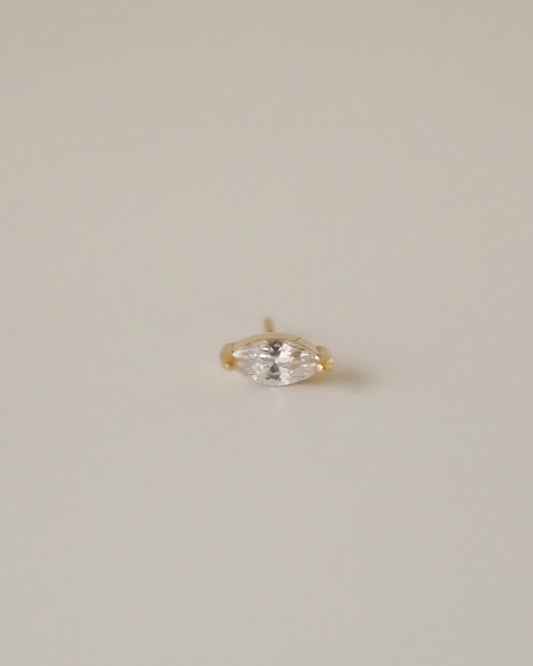 14K Solid Gold Threadless Stud