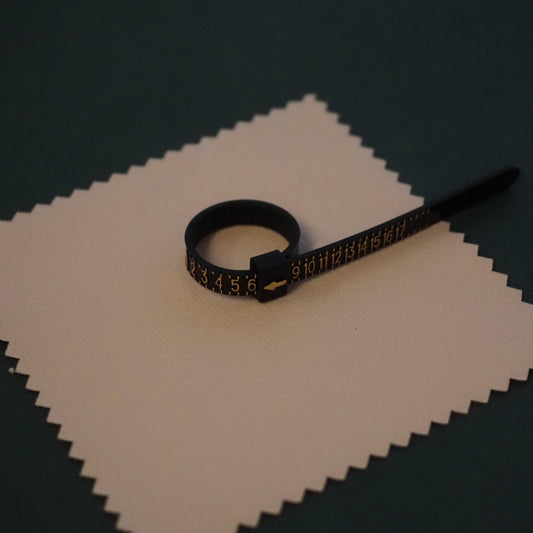 Ring sizer & jewelry polishing cloth