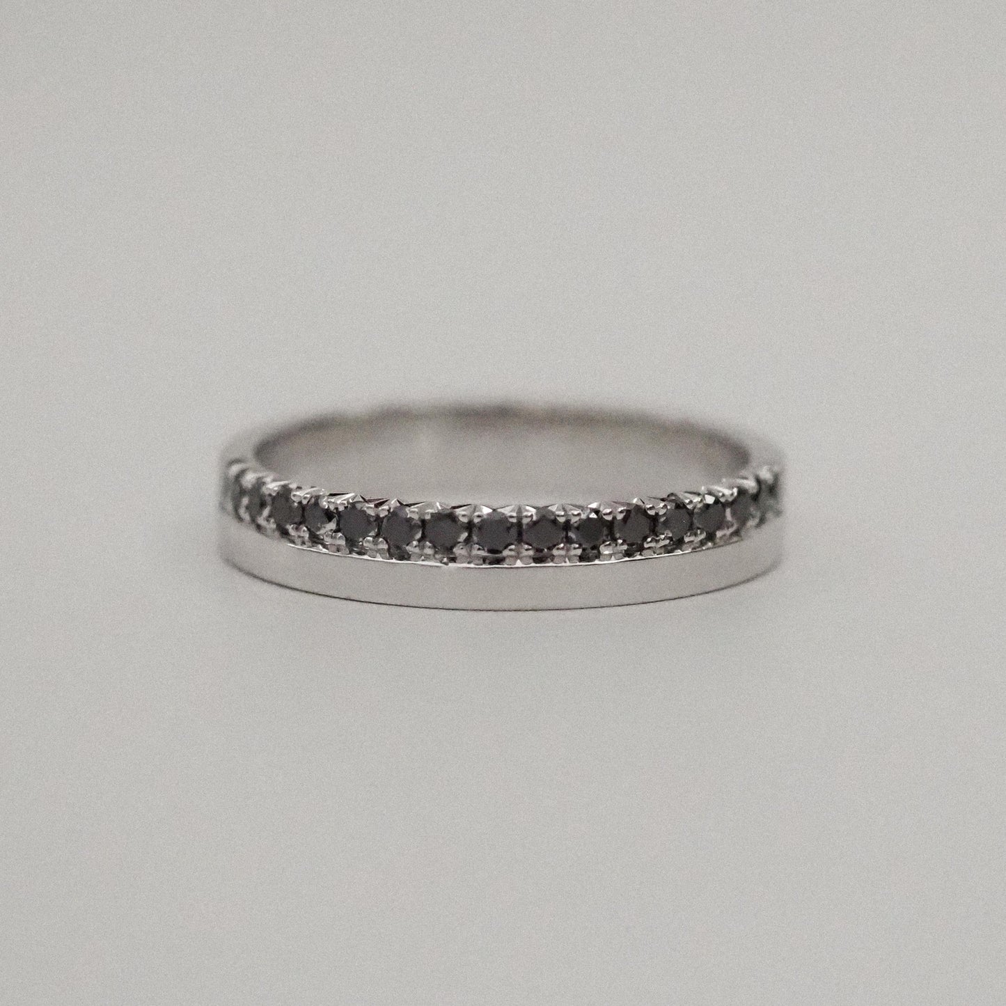 Half & Half Ring - Black Diamonds