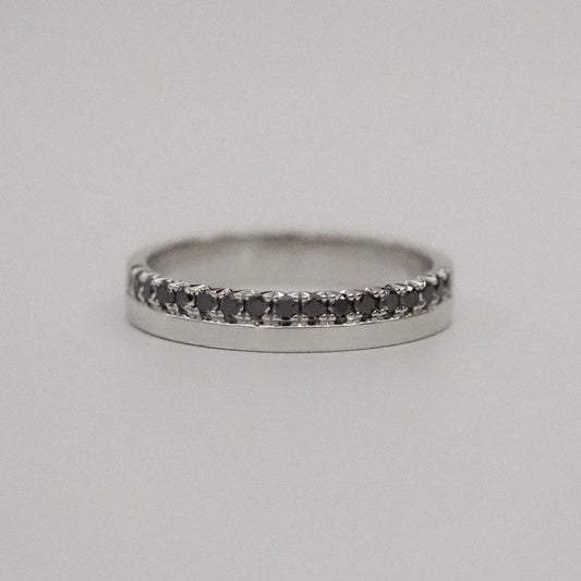 Half & Half Ring - Black Diamonds