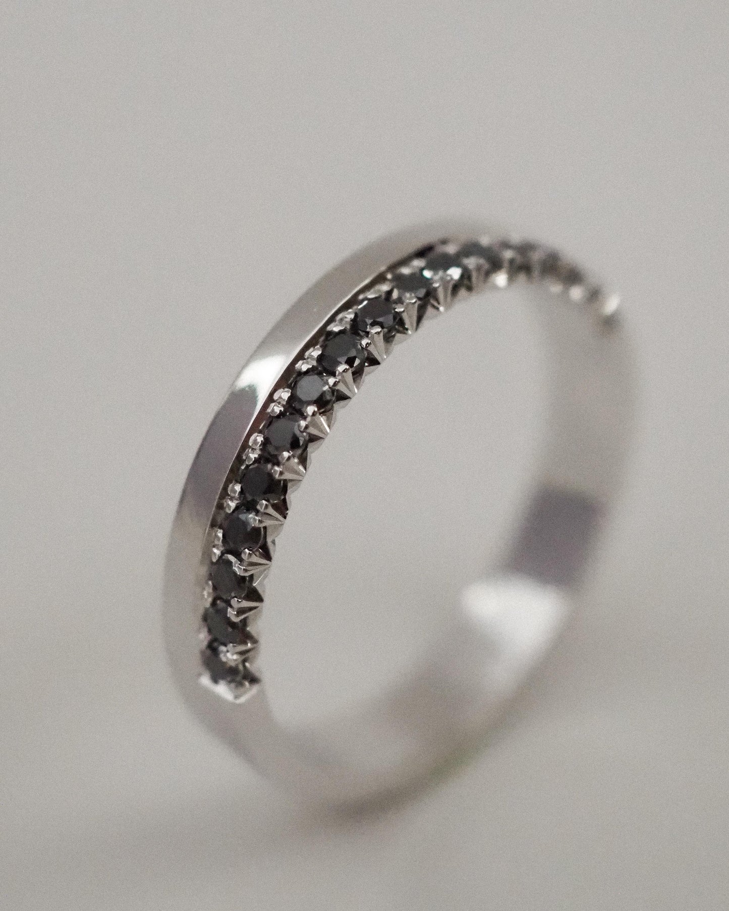 Half & Half Ring - Black Diamonds