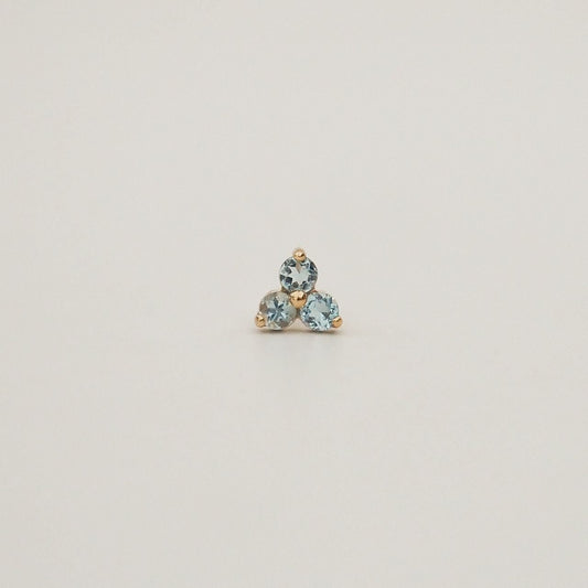 Trilogy Stud Earring Aquamarines
