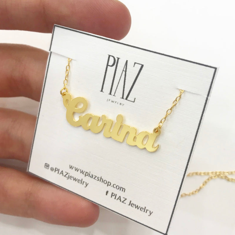 Name Necklace - Solid Gold