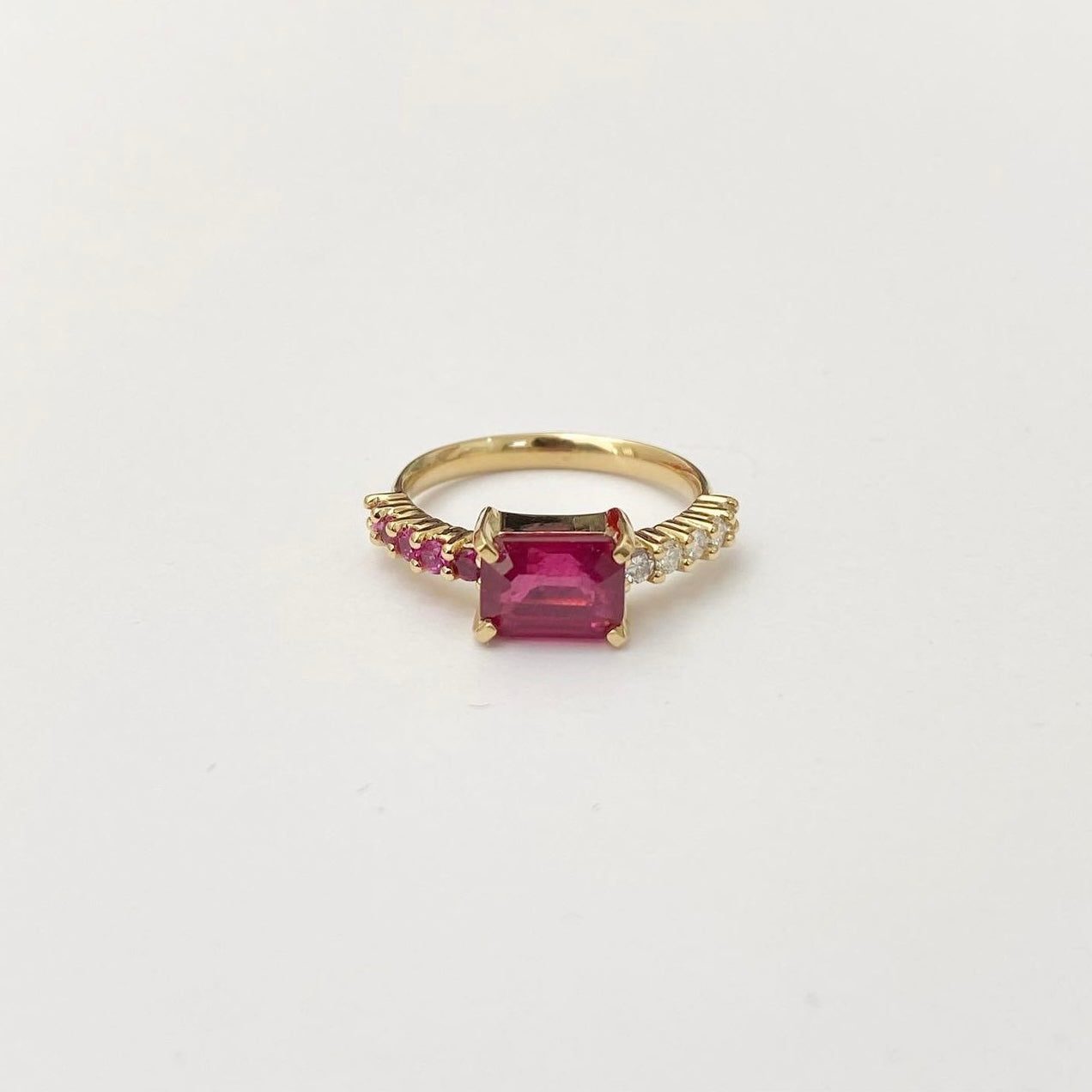 Ruby + Diamonds Ring