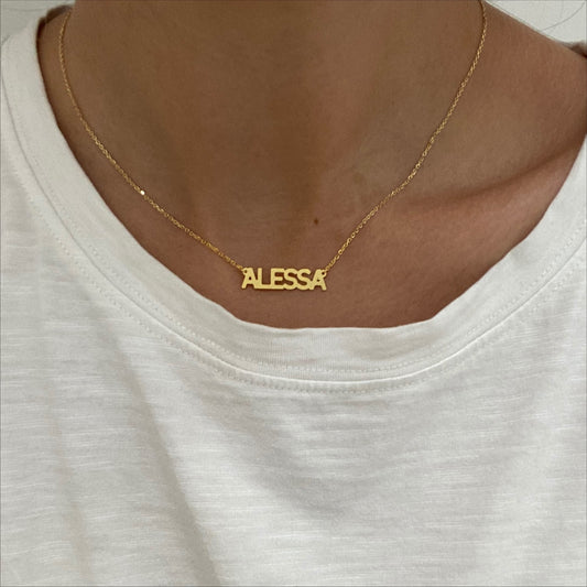 Block Name Necklace