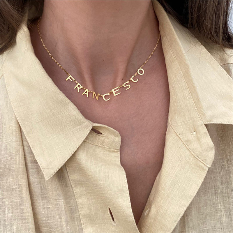 Oui Necklace - Solid Gold