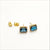 Una Earrings - Solid Gold Blue Topaz