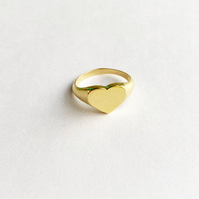 Love Signet Ring - Solid Gold