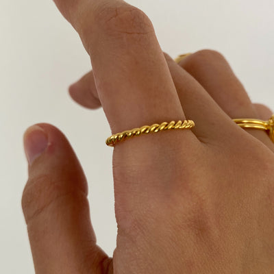 Rope Ring - Solid Gold