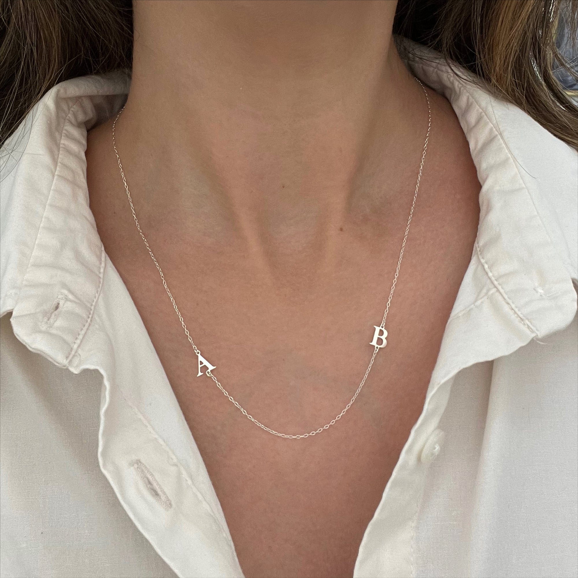 Luc Side Initials Necklace
