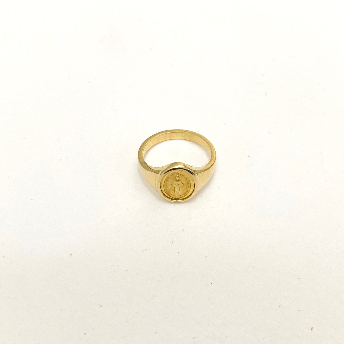 Milagrosa Signet Ring - 18k Solid Gold talla 5 - Ready to Go