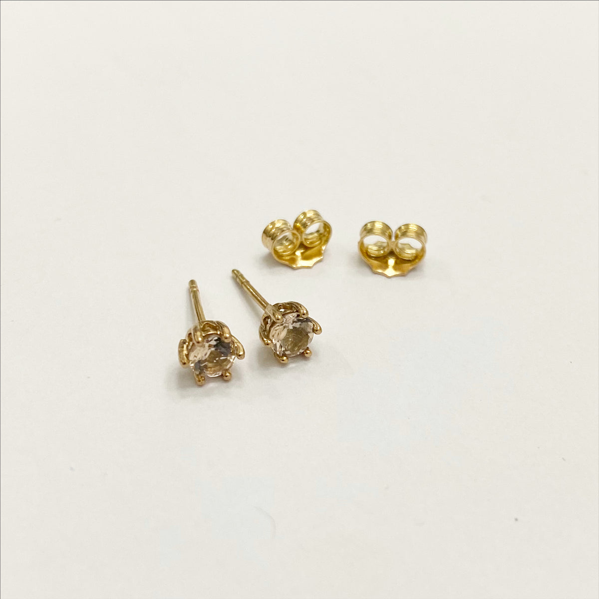 Nur Earrings - Morganita Solid Gold - Ready to Go
