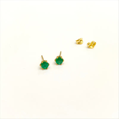Nur Earrings - Emeralds